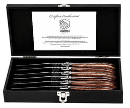 Laguiole Style de Vie Steakmessen Luxury Line Rozenhout 6 Stuks